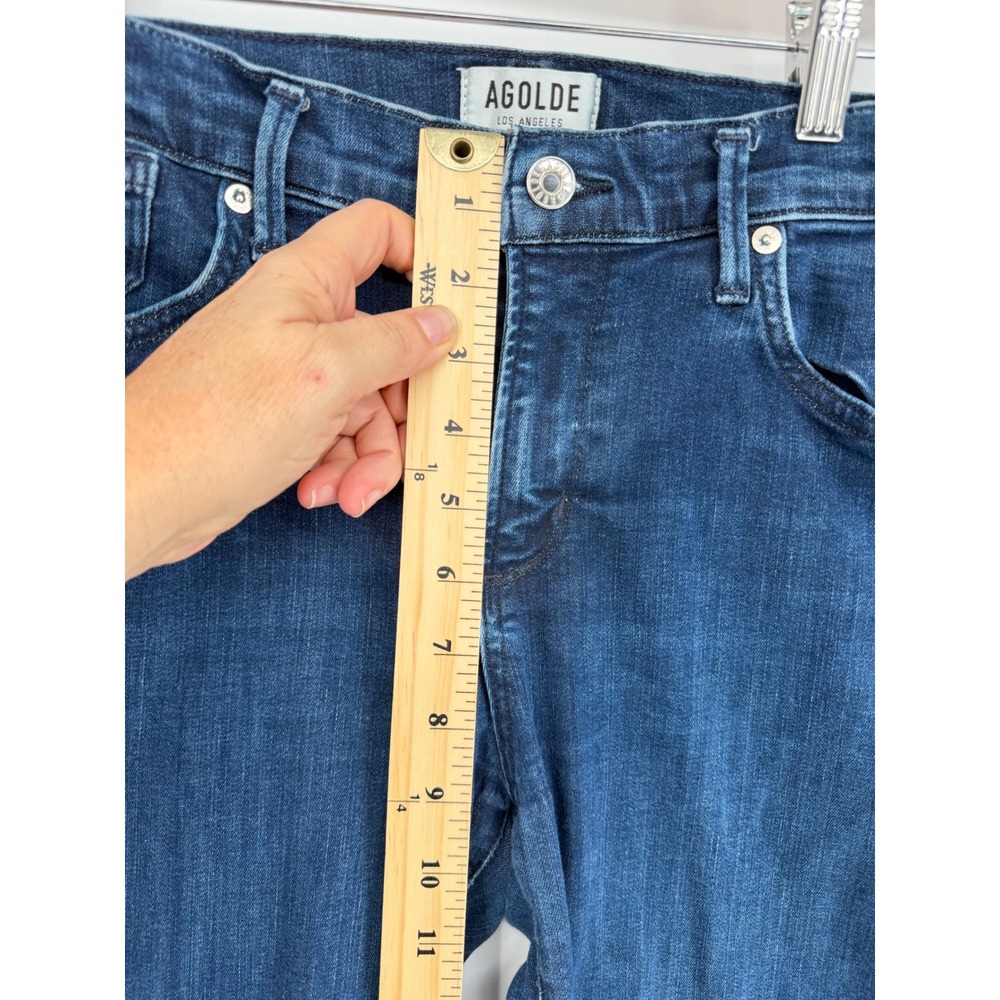 Agolde Los Angeles Premium Dark Wash Slim Tapered Jeans A018-835 Womens Size 29 - Picture 8 of 10